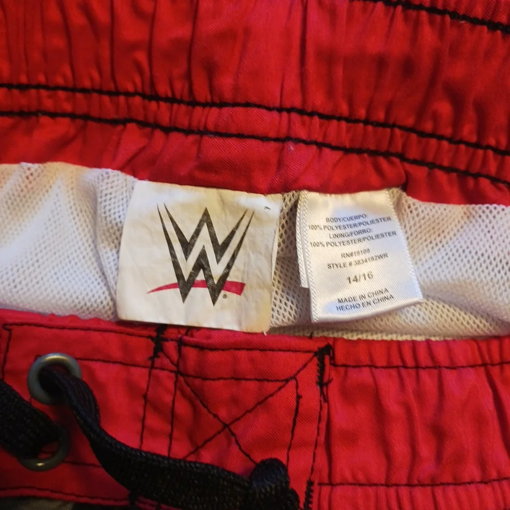 WWE Boys Graphic Swim Trunks Size 14/16 Summer Bathing Suit Shorts 2018